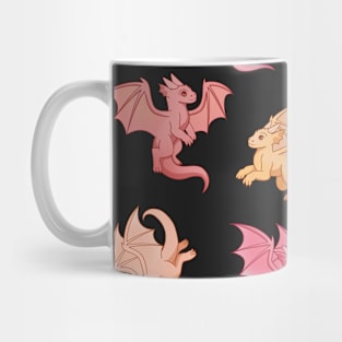 Cute gold and red dragon pattern Mug